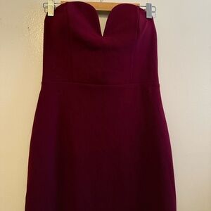 Le Chateau Deep Red Strapless Dress